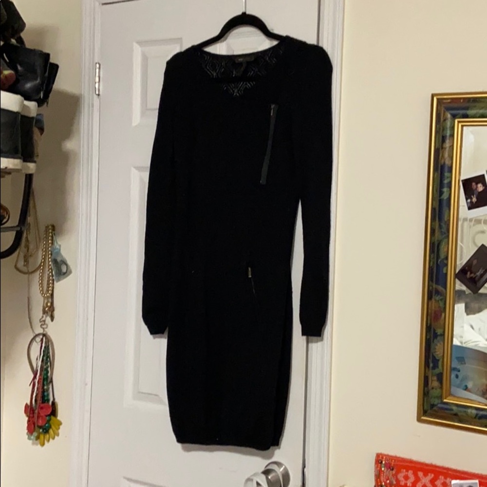 BCBG Lambswool sweater dress with pockets